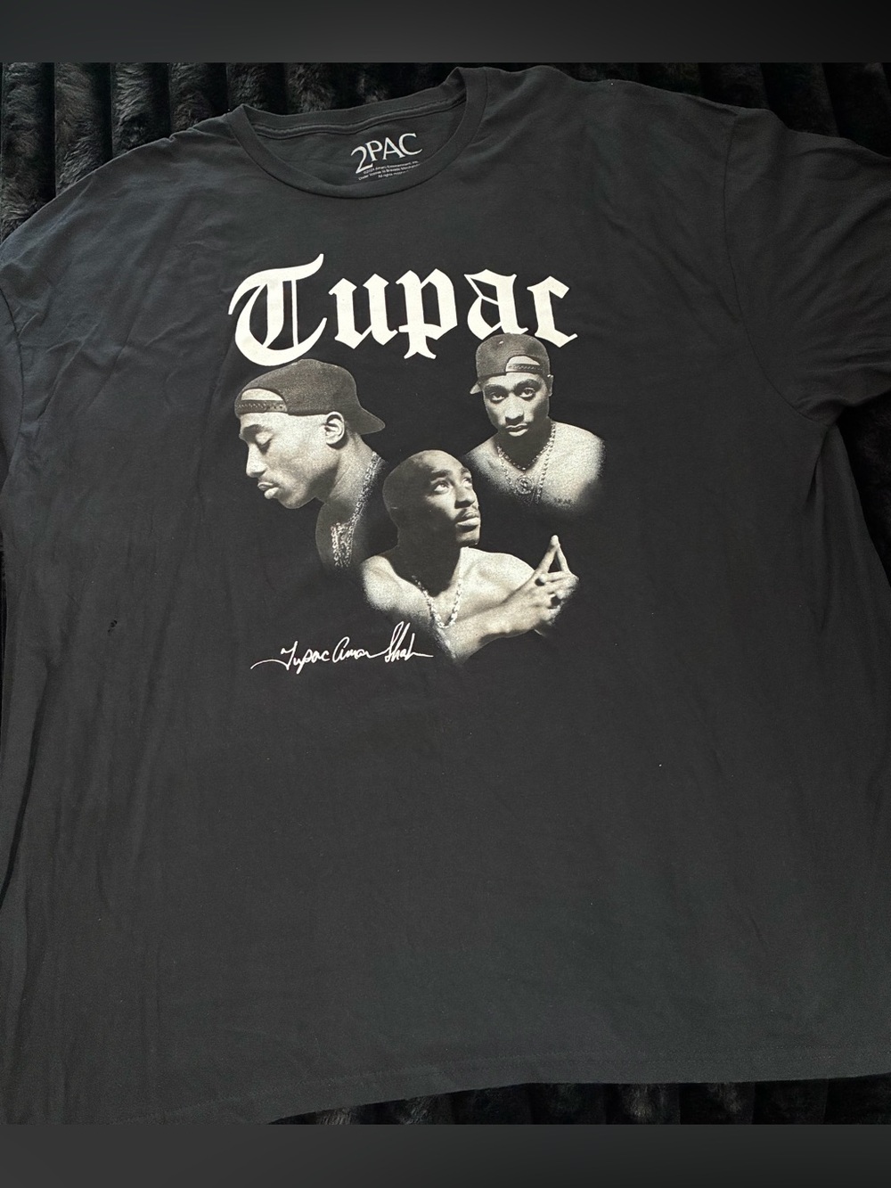 Men’s Tupac Graphic Black T-SHIRT Size 3XL